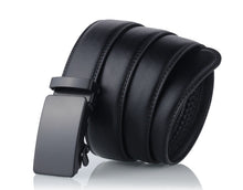 Leather Alloy Automatic Buckle Belt Men