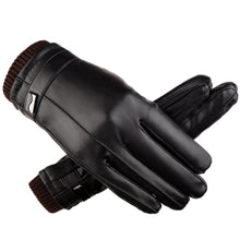 Men's PU Leather Winter Warm Gloves