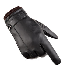 Men's PU Leather Winter Warm Gloves