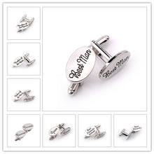 Oval Wedding Cufflinks Men