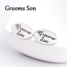 Oval Wedding Cufflinks Men