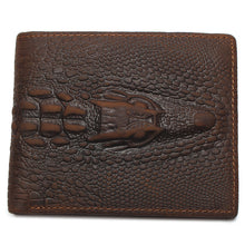 Brown Crocodile Head Men Wallet