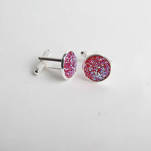 Color Drusy Stone Cufflinks Men