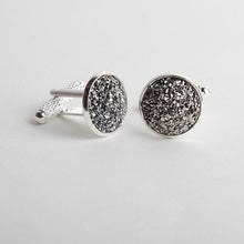 Color Drusy Stone Cufflinks Men