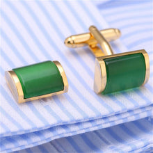 Green And Gold Cuff Links Men