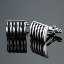 Enamel Square Stripes Cufflinks Men