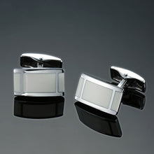 Enamel Square Stripes Cufflinks Men