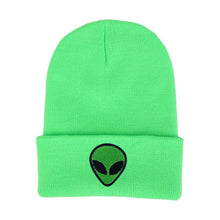 Knitted Green Alien Beanie Men