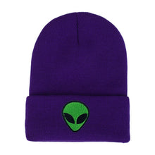 Knitted Green Alien Beanie Men