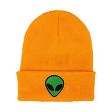 Knitted Green Alien Beanie Men