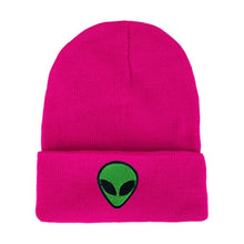 Knitted Green Alien Beanie Men