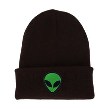 Knitted Green Alien Beanie Men