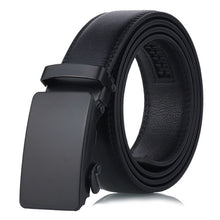 Leather Alloy Automatic Buckle Belt Men