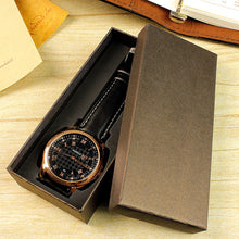 Men Leather Quartz Watch