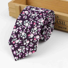 Cotton Flower Tie Classical Necktie