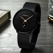 Slim Mesh Steel Waterproof Sport Watch Men