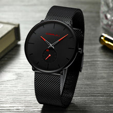 Slim Mesh Steel Waterproof Sport Watch Men