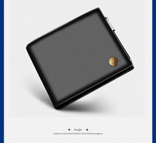 Genuine Leather Men's Short Wallet