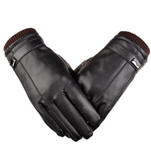 Men's PU Leather Winter Warm Gloves