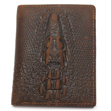 Brown Crocodile Head Men Wallet