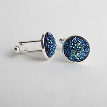 Color Drusy Stone Cufflinks  Men