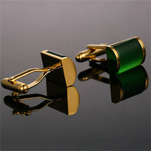 Green And Gold Cuff Links Men