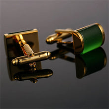 Green And Gold Cuff Links Men