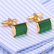 Green And Gold Cuff Links Men