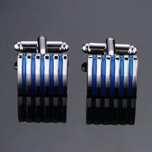Enamel Square Stripes Cufflinks Men