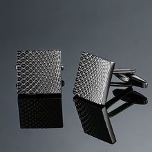 Enamel Square Stripes Cufflinks Men