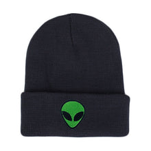 Knitted Green Alien Beanie Men