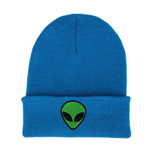 Knitted Green Alien Beanie Men