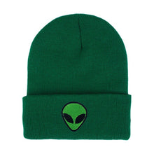 Knitted Green Alien Beanie Men