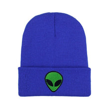 Knitted Green Alien Beanie Men