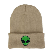 Knitted Green Alien Beanie Men