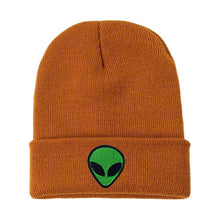 Knitted Green Alien Beanie Men
