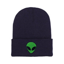 Knitted Green Alien Beanie Men
