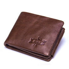 Genuine Horse Leather Tri Fold Men Wallet