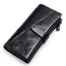 Genuine Leather Men Long Wallet