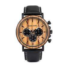 Wood and Stainless Steel Watch Men