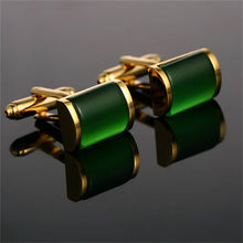 Green And Gold Cuff Links Men