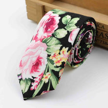 Cotton Flower Tie Classical Necktie